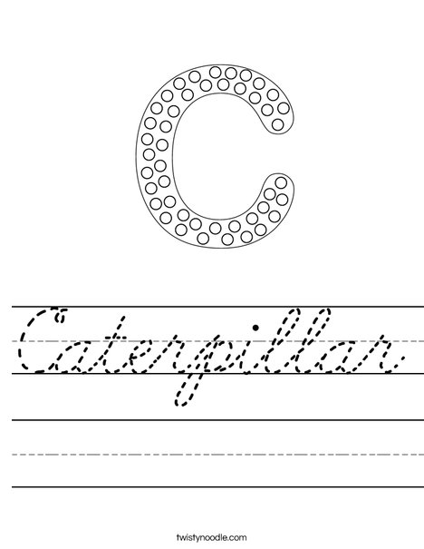 Letter C Dots Worksheet