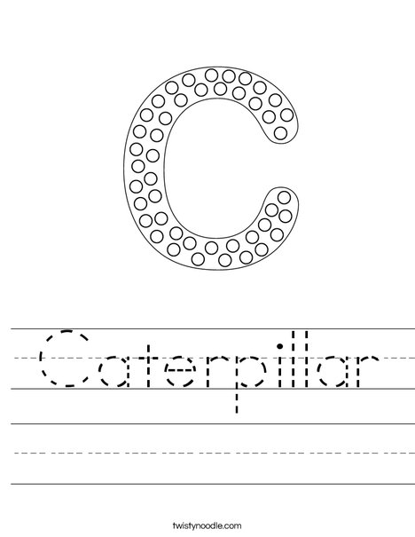 Letter C Dots Worksheet