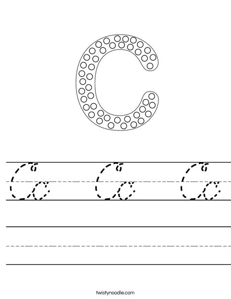 Letter C Dots Worksheet