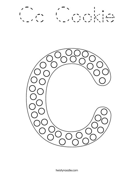 Letter C Dots Coloring Page