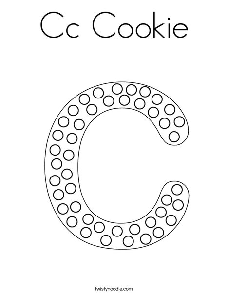 Letter C Dots Coloring Page
