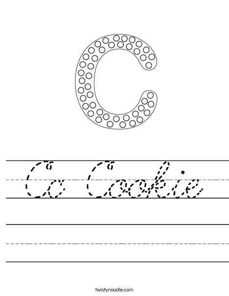 Letter C Dots Worksheet