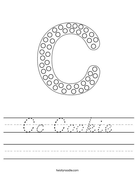 Letter C Dots Worksheet