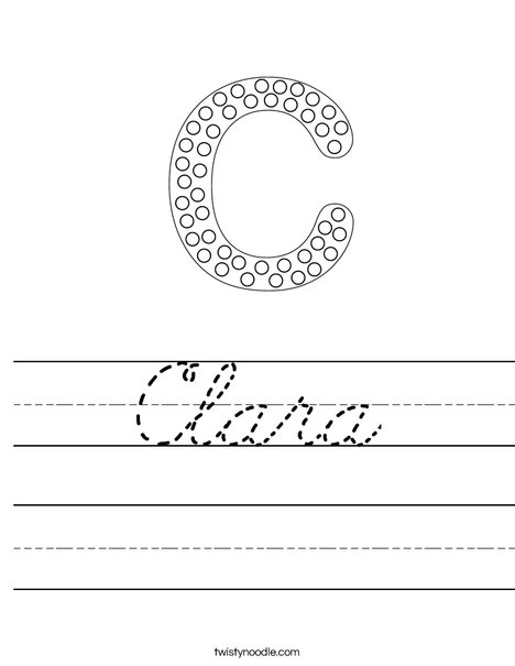 Letter C Dots Worksheet