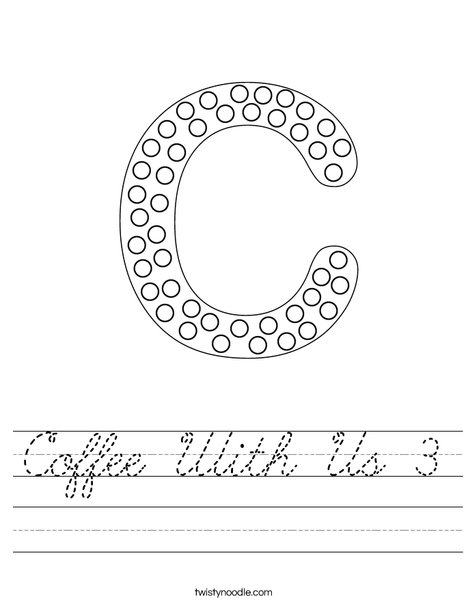 Letter C Dots Worksheet