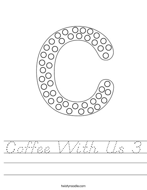 Letter C Dots Worksheet