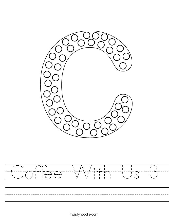 Coffee With Us 3 Worksheet - Twisty Noodle