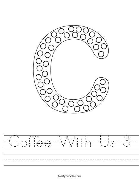 Letter C Dots Worksheet