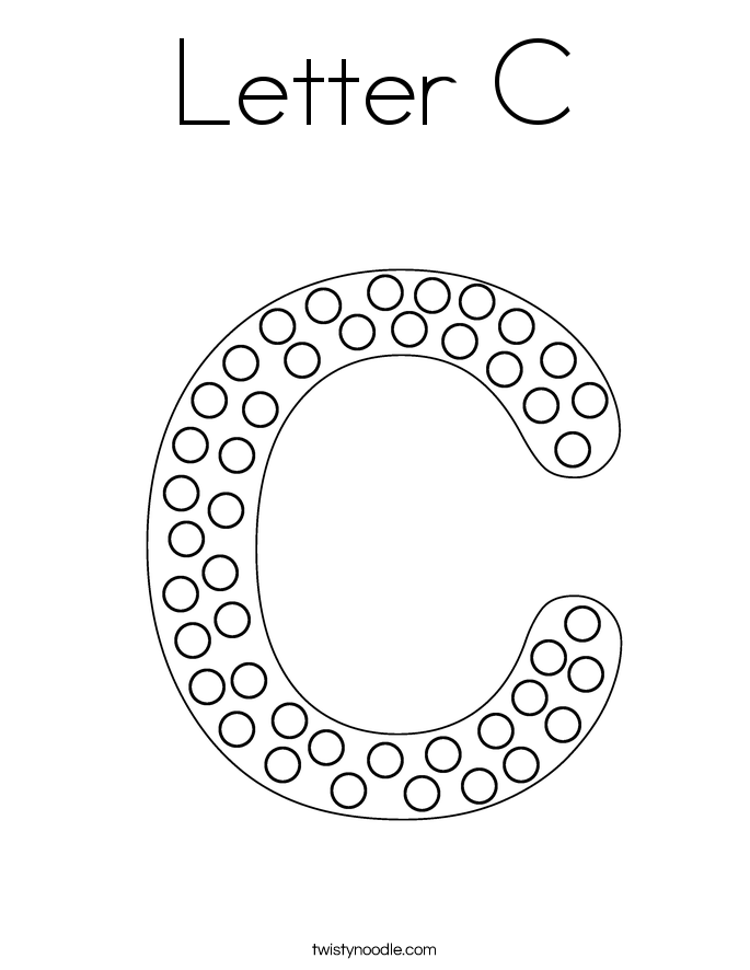 Letter C Coloring Page