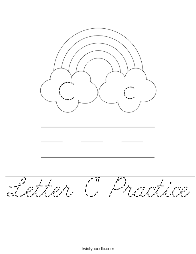 Letter C Practice Worksheet