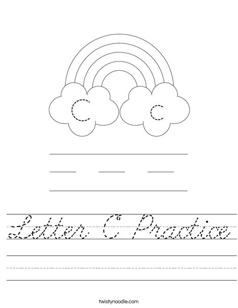 Letter C Practice Worksheet