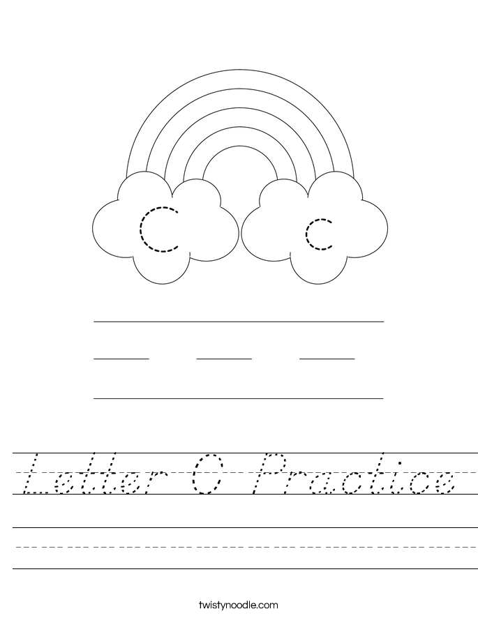 Letter C Practice Worksheet