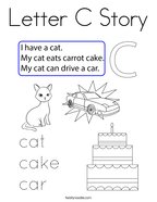 Letter C Story Coloring Page