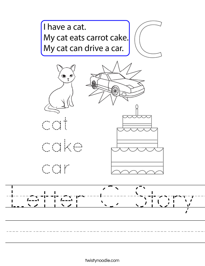 Letter C Story Worksheet