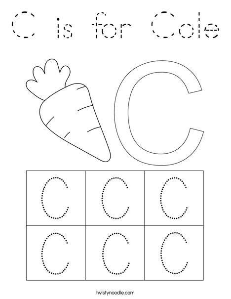 Uppercase Letter C Coloring Page