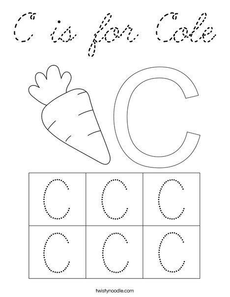 Uppercase Letter C Coloring Page
