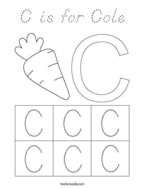 Uppercase Letter C Coloring Page