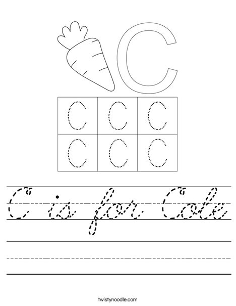 Uppercase Letter C Worksheet