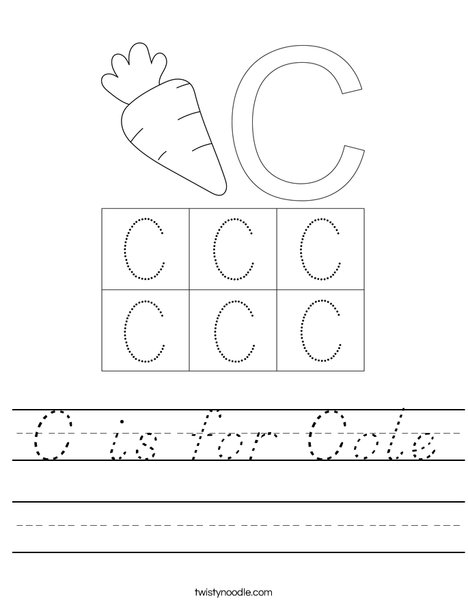 Uppercase Letter C Worksheet