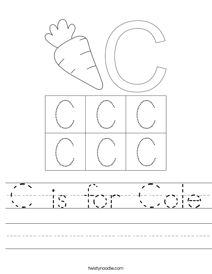 C is for Cole Worksheet