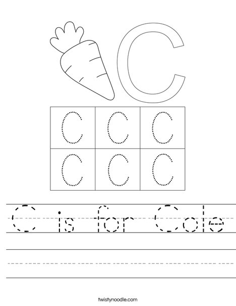 Uppercase Letter C Worksheet