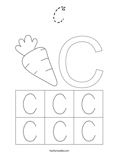 Uppercase Letter C Coloring Page