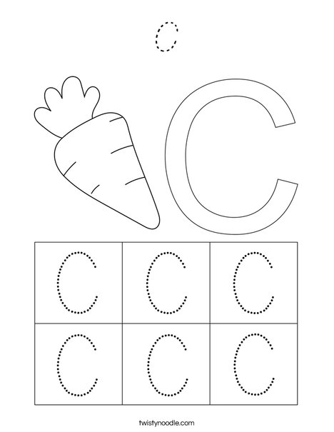 Uppercase Letter C Coloring Page