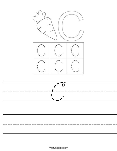 Uppercase Letter C Worksheet