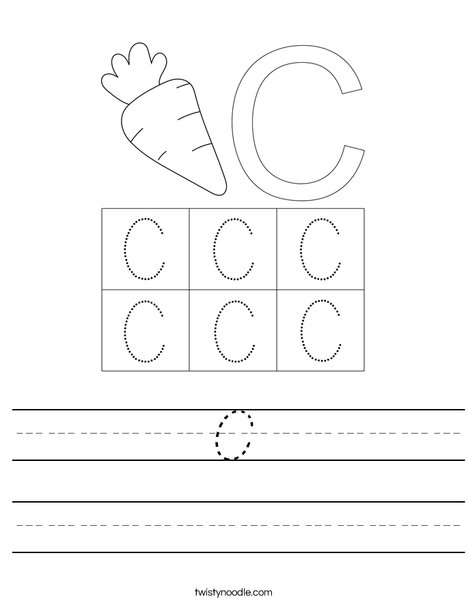 Uppercase Letter C Worksheet