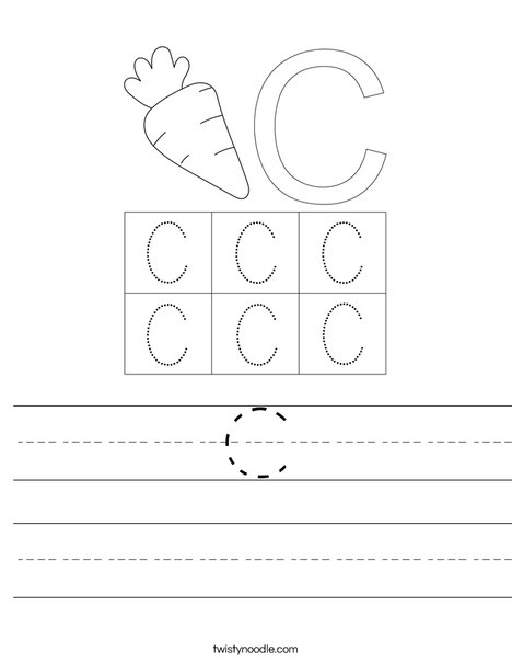 Uppercase Letter C Worksheet