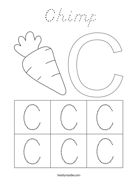 Uppercase Letter C Coloring Page