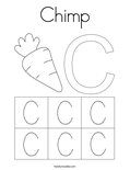 Chimp Coloring Page