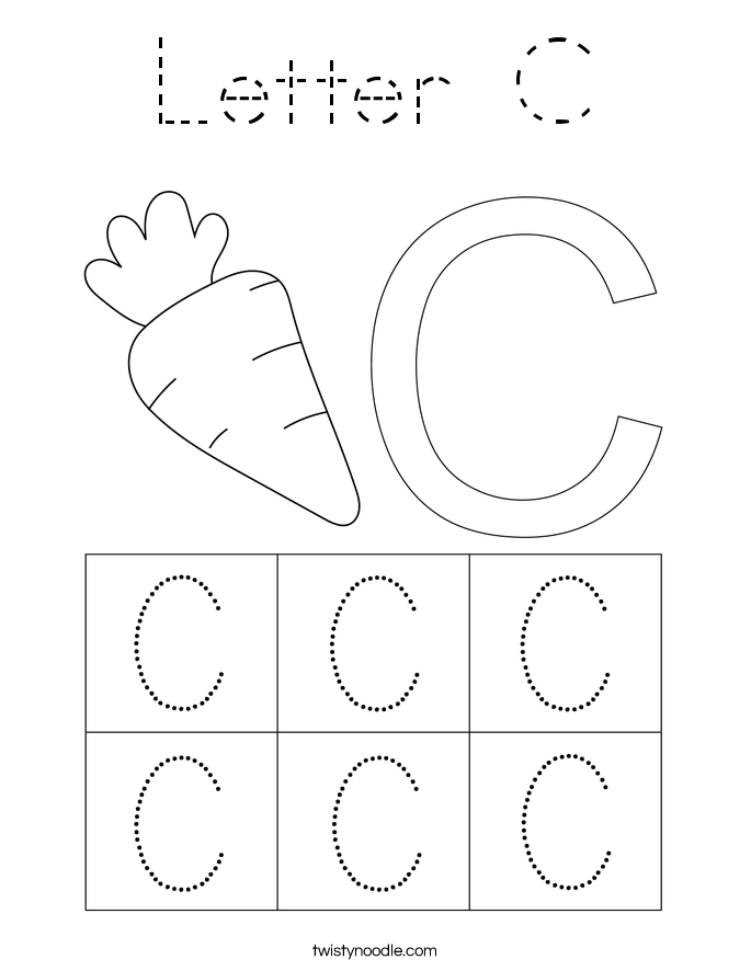Letter C Coloring Page