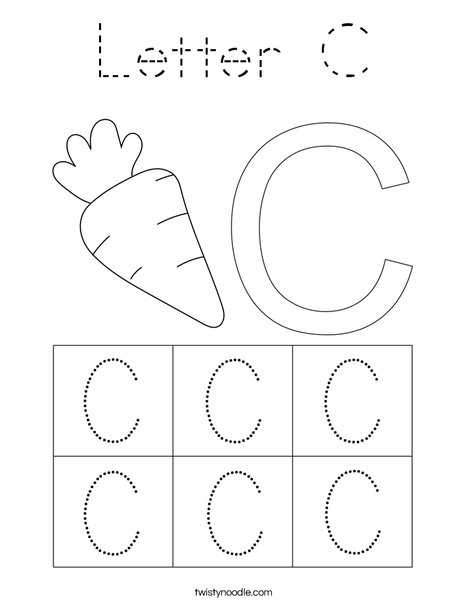 Uppercase Letter C Coloring Page