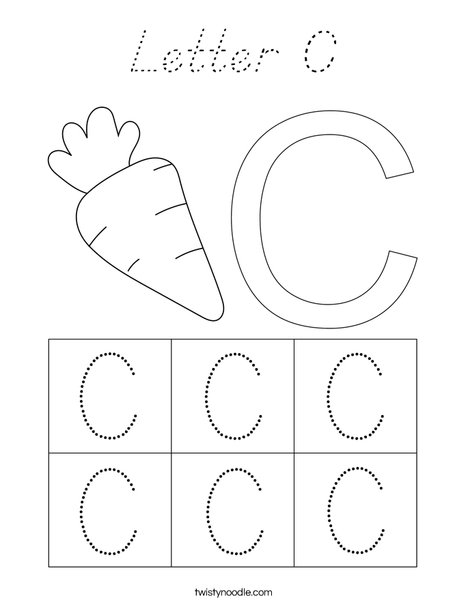 Uppercase Letter C Coloring Page