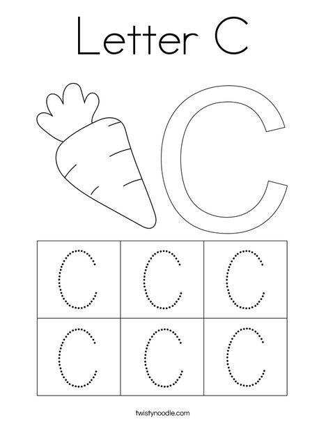 Uppercase Letter C Coloring Page