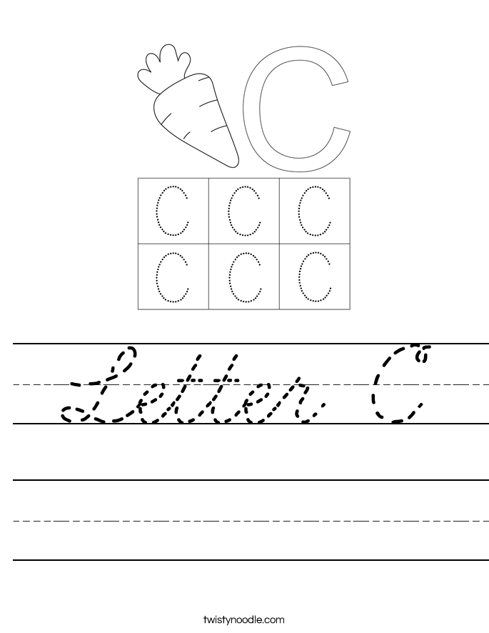 Letter C Worksheet