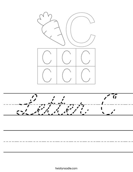 Uppercase Letter C Worksheet