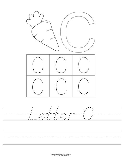 Uppercase Letter C Worksheet