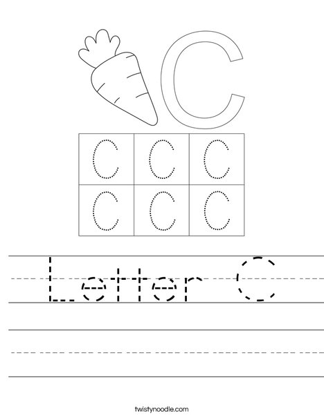 Uppercase Letter C Worksheet