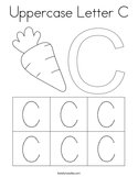 Uppercase Letter C Coloring Page