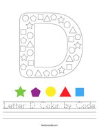 Letter D Color by Code Handwriting Sheet