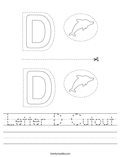 Letter D Cutout Worksheet