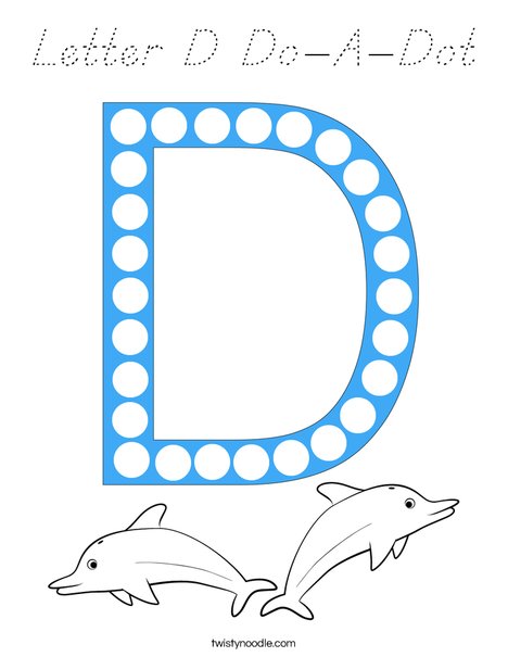 Letter D Do-A-Dot Coloring Page