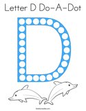 Letter D Do-A-Dot Coloring Page