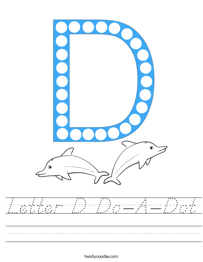 Letter D Do-A-Dot Worksheet