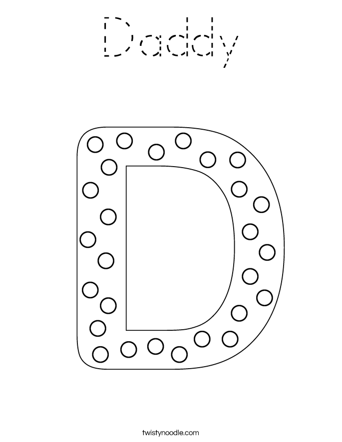 Daddy Coloring Page