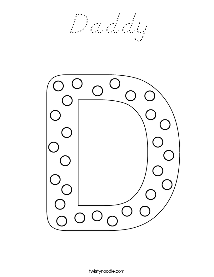 Daddy Coloring Page