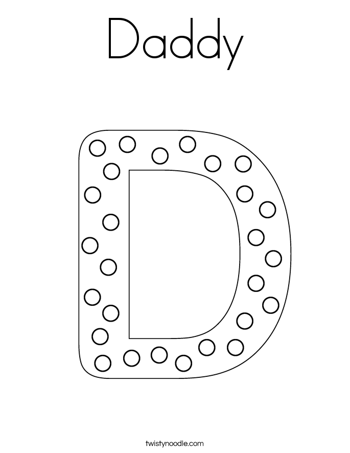Daddy Coloring Page