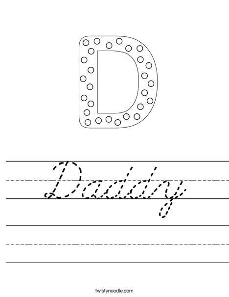 Letter D Dots Worksheet